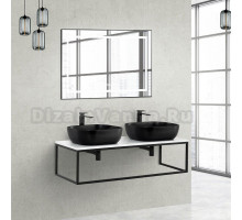 Мебель для ванной BelBagno Etna Kraft 140 столешница EK-140-2-BL, черная раковина