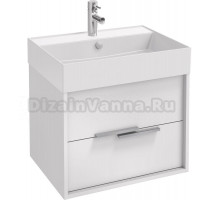 Тумба с раковиной Jacob Delafon Vivienne 60 белая блестящая, раковина белая матовая