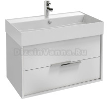 Тумба с раковиной Jacob Delafon Vivienne 80 белая блестящая, раковина белая
