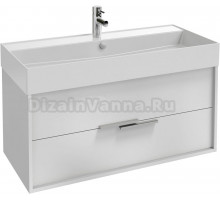 Тумба с раковиной Jacob Delafon Vivienne 100 белая блестящая, раковина белая