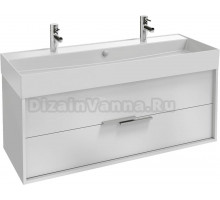 Тумба с раковиной Jacob Delafon Vivienne 120 белая блестящая, раковина белая