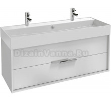 Тумба с раковиной Jacob Delafon Vivienne 120 белая блестящая, раковина белая матовая