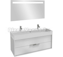 Мебель для ванной Jacob Delafon Vivienne 120 белая блестящая, раковина белая матовая