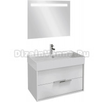 Мебель для ванной Jacob Delafon Vivienne 80 белая блестящая, раковина белая