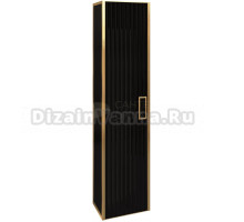 Шкаф-пенал Armadi Art Monaco подвесной, черный глянец, золото