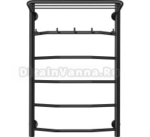Полотенцесушитель водяной Secado Агата 1 KСП 80x50, черный матовый