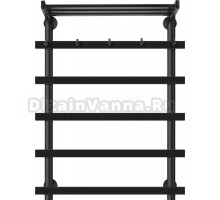 Полотенцесушитель водяной Secado Понтида 1 КСП 80х50, черный матовый