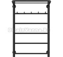 Полотенцесушитель водяной Secado Триада 1 КСП 80x50, черный матовый