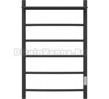 Полотенцесушитель электрический Point Афина PN04858PB 50х80, черный, с полкой