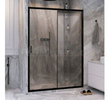 Душевая дверь в нишу Ambassador Forsa 17021220AB 140 см, профиль черный, стекло прозрачное