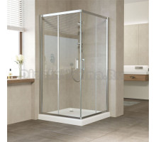 Душевой уголок Vegas Glass ZA Tur Novo 100 08 01 профиль глянцевый хром, стекло прозрачное