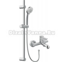 Смеситель для ванны с душем MEGA Didim MG-CM103 + Душевой гарнитур Cersanit Vibe 63067 хром