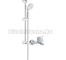 Смеситель для ванны с душем MEGA Delta MG-SRN100 + Душевой гарнитур Grohe Tempesta New 27794001