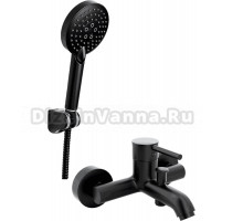 Смеситель для ванны с душем MEGA Didim MG-CM103-B + Душевой гарнитур STWORKI Кронборг KR-04b