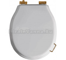 Крышка-сиденье Simas Lante LA007bi/br белая, с микролифтом, петли бронза