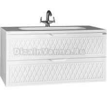 Тумба с раковиной Домино 3D 100 подвесная