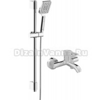 Смеситель для ванны с душем MEGA City MG-ZRV103 + Душевой гарнитур Rossinka AC-27