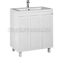 Тумба с раковиной Домино 3D 75 напольная, раковина Мадера Alice