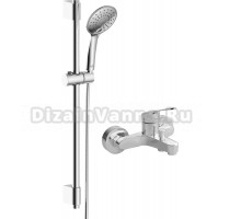 Смеситель для ванны с душем MEGA Delta MG-SRN100 + Душевой гарнитур Rossinka AC-26