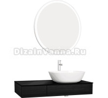 Мебель для ванной VitrA Origin 90 R, черный дуб, столешница черная