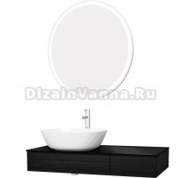 Мебель для ванной VitrA Origin 90 L, черный дуб, столешница черная