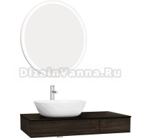 Мебель для ванной VitrA Origin 90 L, темный вяз, столешница черная