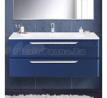 Тумба с раковиной Cezares Eco 120, sapfiro, 2 ящика, ручки хром