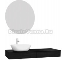 Мебель для ванной VitrA Origin 120 L, черный дуб, столешница черная