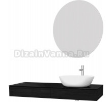Мебель для ванной VitrA Origin 120 R, черный дуб, столешница черная