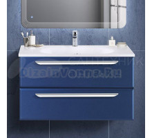 Тумба с раковиной Cezares Eco 75, sapfiro, 2 ящика, ручки хром