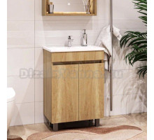 Тумба с раковиной Домино Nice 60 дуб небраска