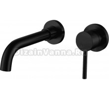 Смеситель для раковины Berges Ventas R 076012 С ВНУТРЕННЕЙ ЧАСТЬЮ, черный матовый