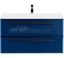 Тумба с раковиной Cezares Eco 90, sapfiro, 2 ящика, ручки черные