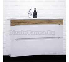 Тумба с раковиной Домино Maestro 80 дуб вотан, белая, раковина Andrea Elen