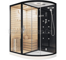 Душевая кабина Cerutti Spa Lugano Nero-L Black 8343 с сауной