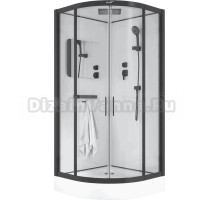 Душевая кабина Cerutti Spa Viva 91B 90x90, профиль черный