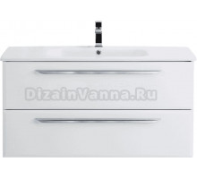 Тумба с раковиной Cezares Eco Cer 100, bianco opaco, ручки хром