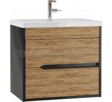 Тумба с раковиной Домино Karat 60, антрацит, дуб вотан