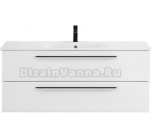 Тумба с раковиной Cezares Eco Cer 120, bianco lucido, ручки хром