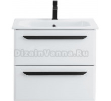 Тумба с раковиной Cezares Eco Cer 60, bianco opaco, ручки черные