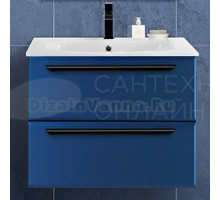 Тумба с раковиной Cezares Eco Cer 60, sapfiro, ручки черные