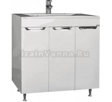 Тумба с раковиной Домино Грация 80, раковина Мадера Milen