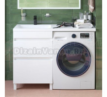 Тумба с раковиной IDDIS Optima Home L, 120, 2 ящика, под стиральную машину