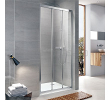 Душевая дверь в нишу Koller Pool Aqua Line Trend 90х190, профиль хром, стекло прозрачное, 3 секции