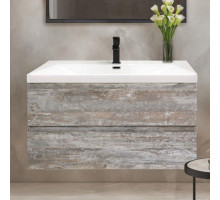 Тумба с раковиной Cezares Molveno 100, legno grigio, раковина Cezares CZR-1188-1000/500