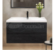 Тумба с раковиной Cezares Molveno 100, nero, раковина Cezares CZR-1188-1000/500