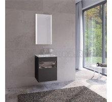Мебель для ванной Keuco Stageline 32842 50 см, с подсветкой, розеткой и точкой зарядки USB и USB-C, вулканит