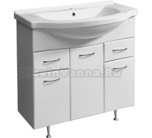 Тумба с раковиной Stella Polar Волна 75