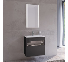 Мебель для ванной Keuco Stageline 32852 65 см, с подсветкой, розеткой и точкой зарядки USB и USB-C, вулканит