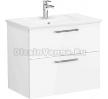 Тумба с раковиной VitrA Root Flat 80 белый глянец